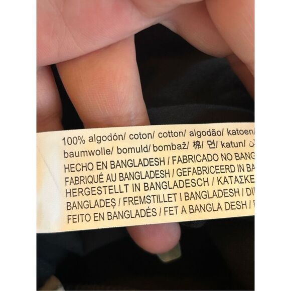 Zara Parachute Pants sz M Wide-leg black utility street hip hop - Picture 12 of 13